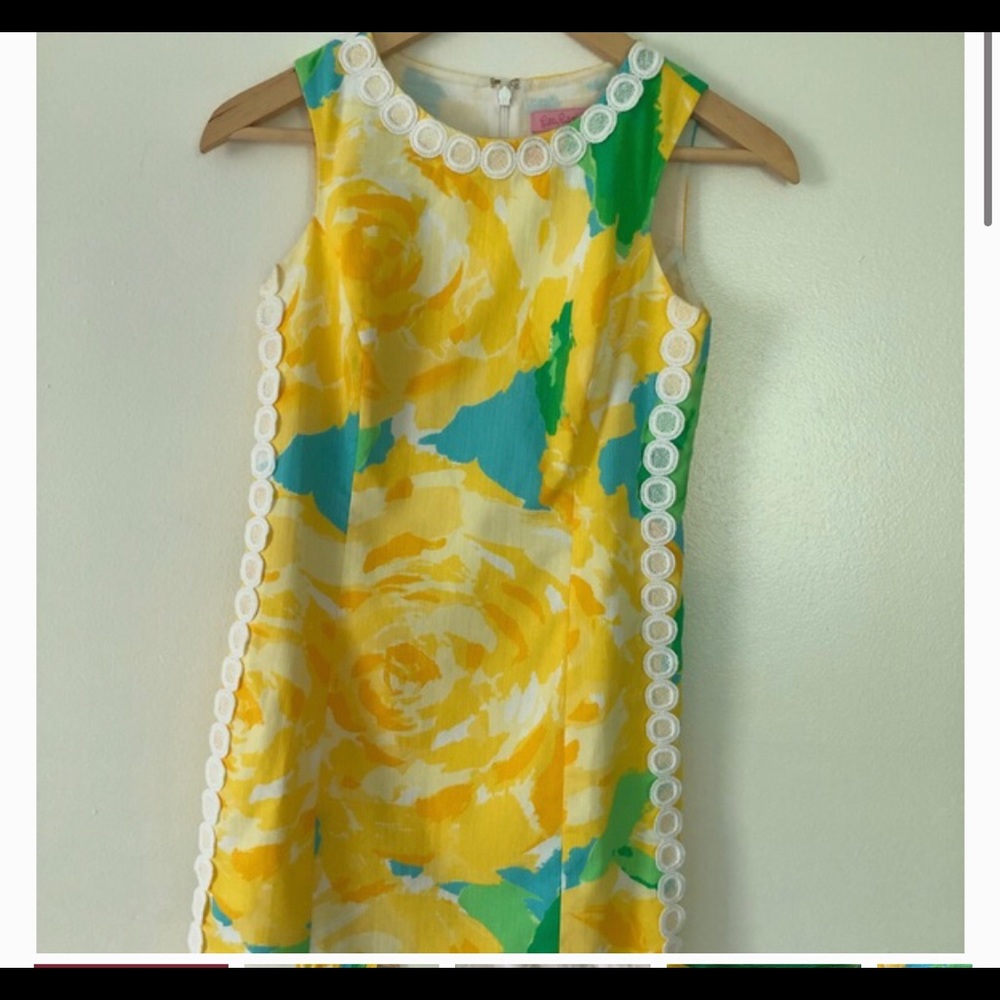 LILLY PULITZER LACE SHIFT SUNGLOW FIRST IMPRESSION